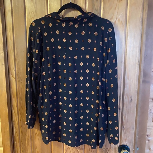 Free People Jeweled Print Button Up size XS - Picture 3 of 4
